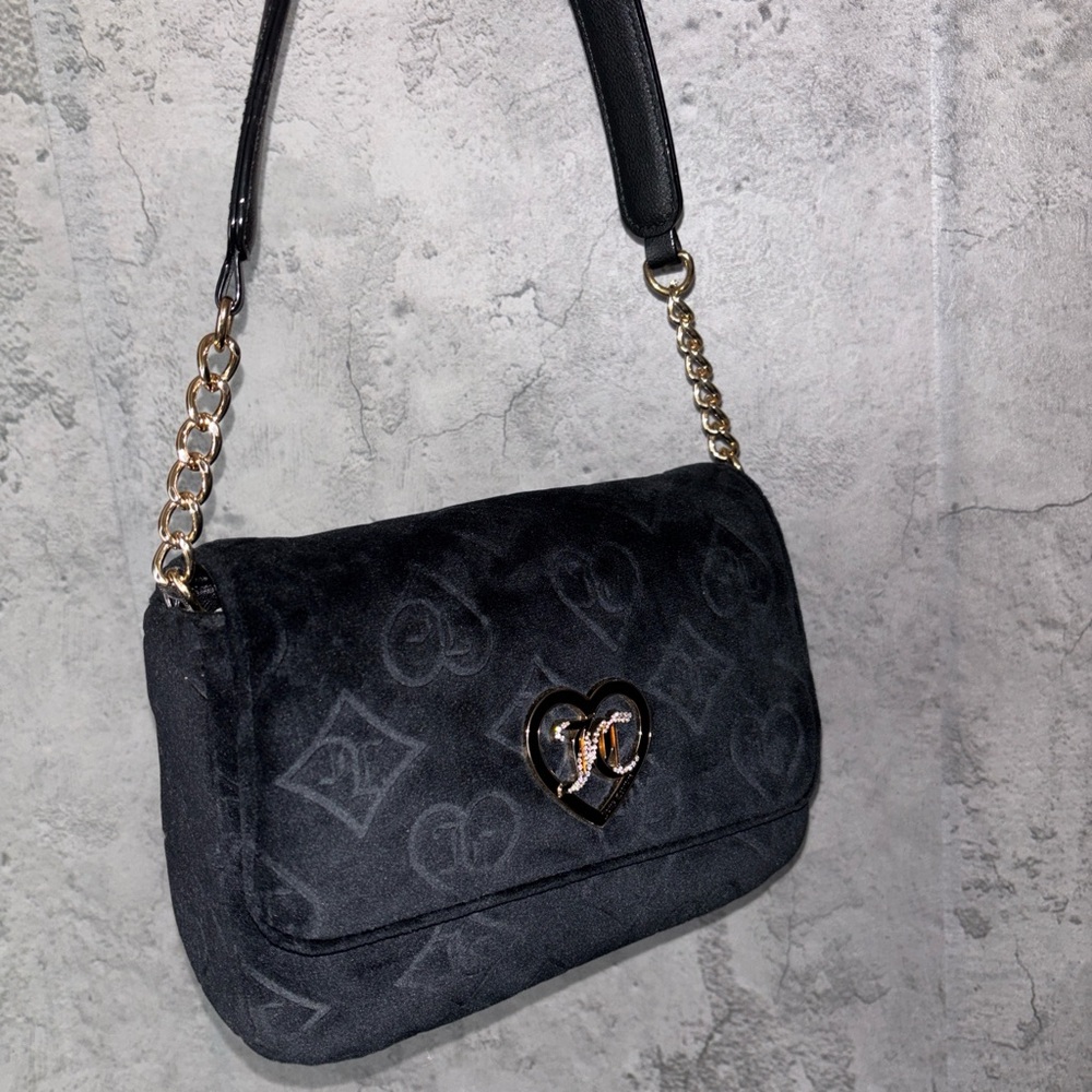 Juicy Couture Black Glitzed Shoulder Bag